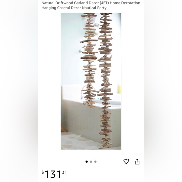 Natural Driftwood Garland 70” - Picture 6 of 8